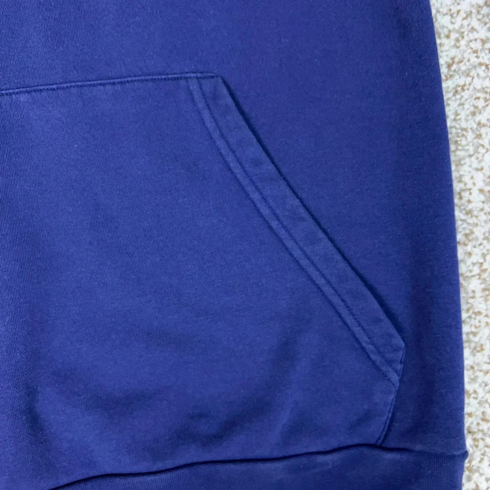 Adidas Hoodie Mens Large Blue‎ Trefoil 3 Stripes Pullover Sweatshirt Sweater Top